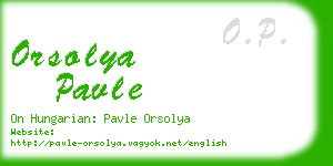 orsolya pavle business card